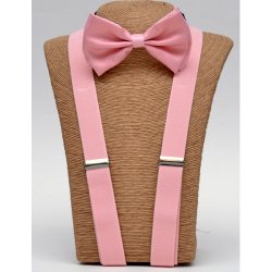 S-BOT-SUS Pink Bow tie – Pink Suspender set