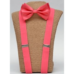 Q-BOT-SUS Magenta Bow tie – Magenta Suspender set