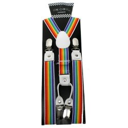 SP-807 Rainbow print suspenders