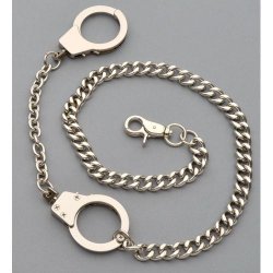 WC-1119 Chrome Wallet Chain with handcuffs
