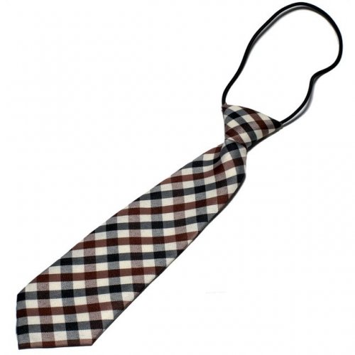 KTI-608 Plaid - Kids / chidrens adjustable necktie - Click Image to Close