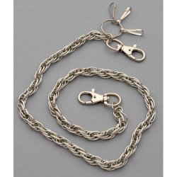 WC-1113 Chrome Wallet Chain with multiple links