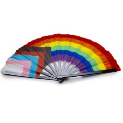 RBFAN-1A-L33 Horizontal stripe Progress Pride fan RBFAN-1A-L33 Horizontal stripe Progress Pride fan