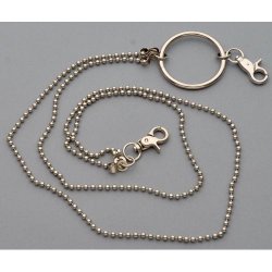 WC-1110 Chrome Wallet Chain with double beaded chain