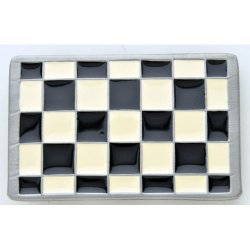 BK-725 Checker design buckle.