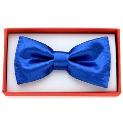 KBOT-G54 Shiny blue Kids Bow tie