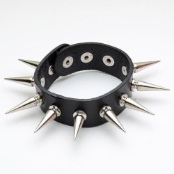 YW-B-19H Metal spike bracelet single row long spike