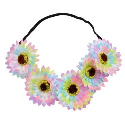 HRRN-001 Transpride colors floral headband