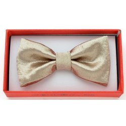 KBOT-G60 Shiny gold metal look gold Kids Bow tie