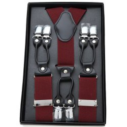 MSP-558 Burgundy suspenders