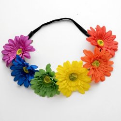 YSHB-002F Rainbow floral headband