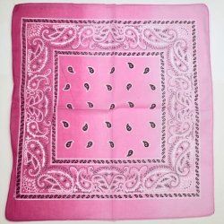 BDNA-PINKTD Pink tie-dye paisleyprint bandanna