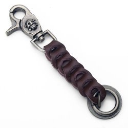 YOK-31 Leather design keychain with Skull