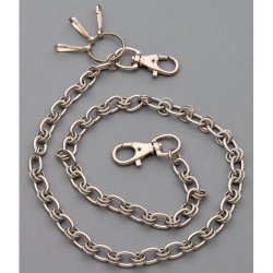 WC-1120 Chrome Wallet Chain with mixed links