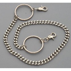 WC-1121 Chrome Wallet Chain with double hoop