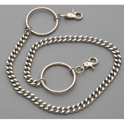 WC-1121 Chrome Wallet Chain with double hoop