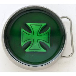 BK-796-Green Iron Cross in green resin