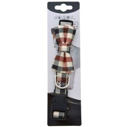 DGCR-04 Plaid bowtie and dog collar