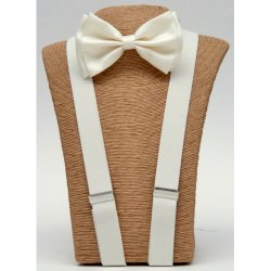 F-BOT-SUS Cream Bow tie – Cream Suspender set