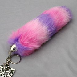 YWK03S Brown fur ball keychain