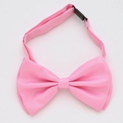 BOT-0331u Pink Bow tie with cloth straps