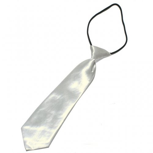 KTI-2001 White - Kids / chidrens adjustable necktie - Click Image to Close