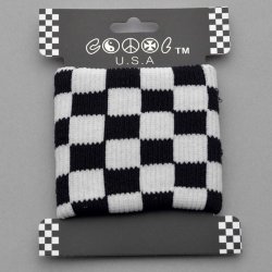 YSWB-506 Black and White Checker print wrist band
