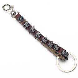 YOK-34 Leather key chain with skull designs
