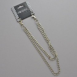 WC-GR-01 Chrome Wallet Chain with double chains