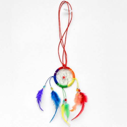 Dream Catcher Rainbow Necklace - Click Image to Close