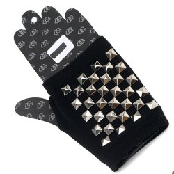 AD001 Square pyramid stud fingerless glove