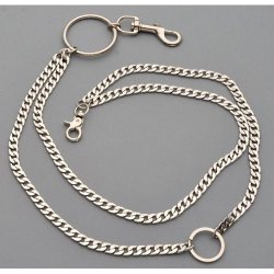 WC-1114 Chrome Wallet Chain with double chain and circle