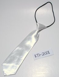 KTI-2001 White - Kids / chidrens adjustable necktie