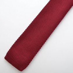 T1-A666 Maroon Knit Tie