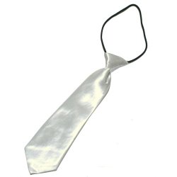 KTI-2001 White - Kids / chidrens adjustable necktie KTI-2001 White - Kids / chidrens adjustable necktie