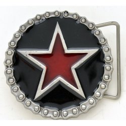 BK-303CHR Red star with motorcycle chain