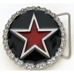 BK-303CHR Red star with motorcycle chain BK-303CHR Red star with motorcycle chain