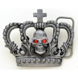 BK-776 Crown with skull and red rhinestone eyes.