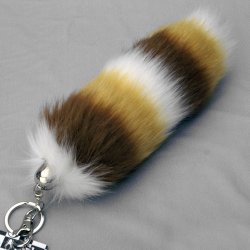 YWK01S Black fur ball key chain