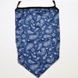 TUM-003 Navy Blue paisley print tube face mask