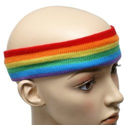 YSHB-401 Rainbow print head band