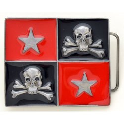 BK-775 Skull and cross bones star design.