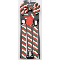 ADBS-Xmas001 Xmas bow tie and suspender set