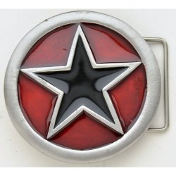 BK-707 Black star on red background BK-707 Black star on red background