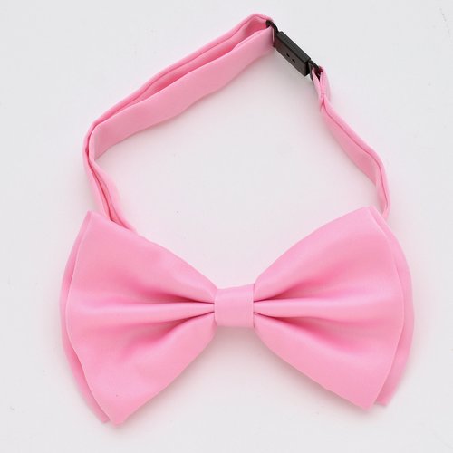 BOT-0331u Pink Bow tie with cloth straps - Click Image to Close