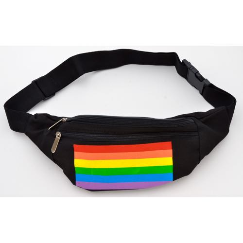 BAG-313RB02 Horizontal rainbow colors fanny pack - Click Image to Close