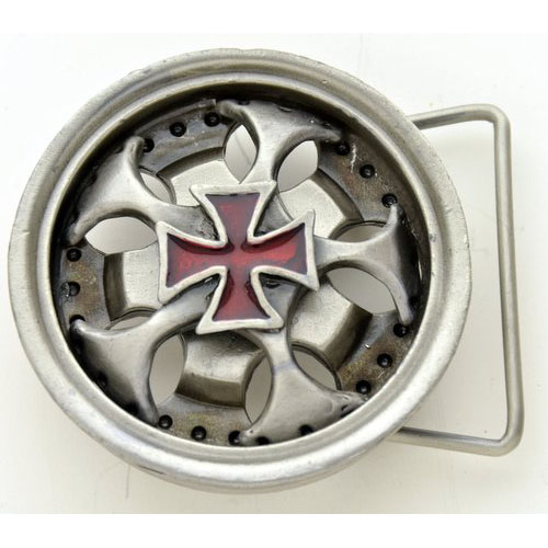 BK-100R Red iron cross on spinner rim - Click Image to Close