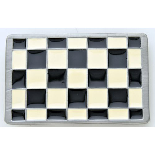 BK-725 Checker design buckle. - Click Image to Close