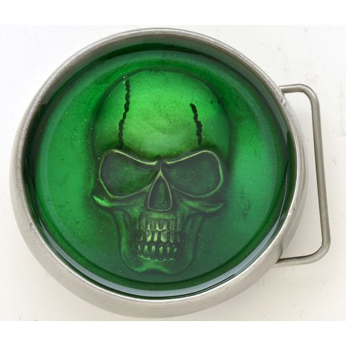 BK-731-Green Skull in green resin - Click Image to Close