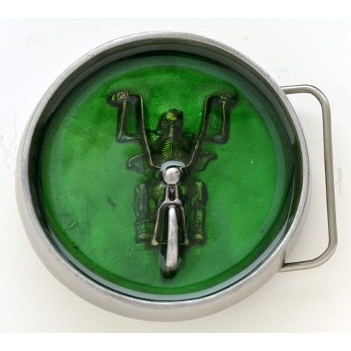 BK-795-Green Skeleton riding motorcycle - Click Image to Close
